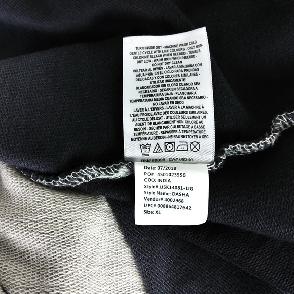 NWT Jessica Simpson dip dyed raw hem sweatshirt - Picture 6 of 6